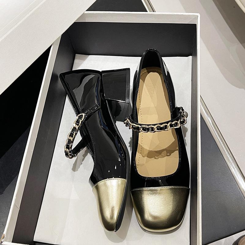 

Модные туфли Мэри Джейн для женщин 2025 Элегантные женские туфли на среднем каблуке Мягкие и удобные балетки Zapatos De Mujer 40
