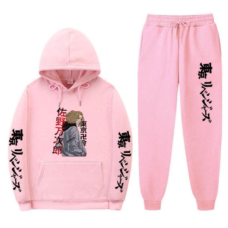 Mens Oversized Hooded Sweatshirt Set With Side Pockets Streetwear Style Cotton Blend Warm Winter Outfit