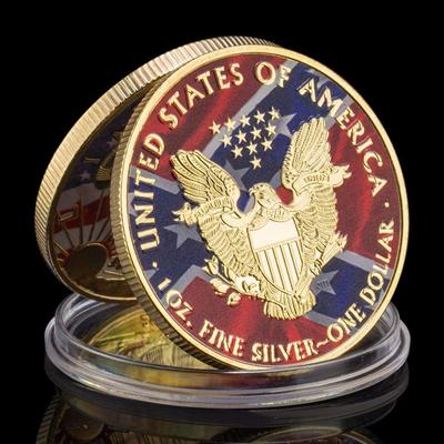 Pièces d'or de la liberté de marche des états-unis, pièce plaquée or Souvenir, pièce de défi