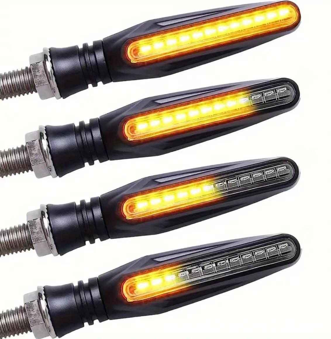 

Двухцветный светодиодный указатель поворота для мотоцикла с дневными ходовыми огнями - универсальный 12 В