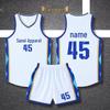 Conjunto de Uniforme de Equipo de Baloncesto de Verano para Hombre - Camiseta Transpirable de Secado Rápido con Nombre y Número Personalizados