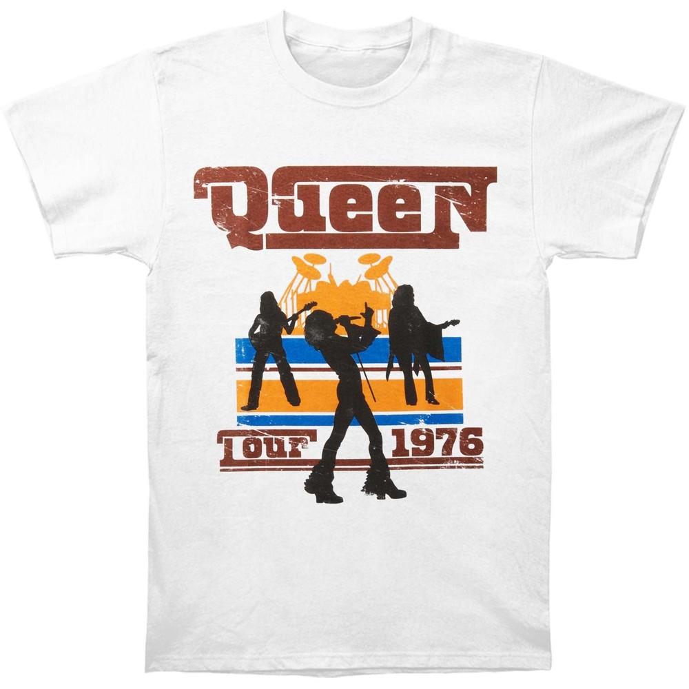 Queen 1976 Tour Silhouettes T-shirt Medium White Unisex T-Shirt XXXL