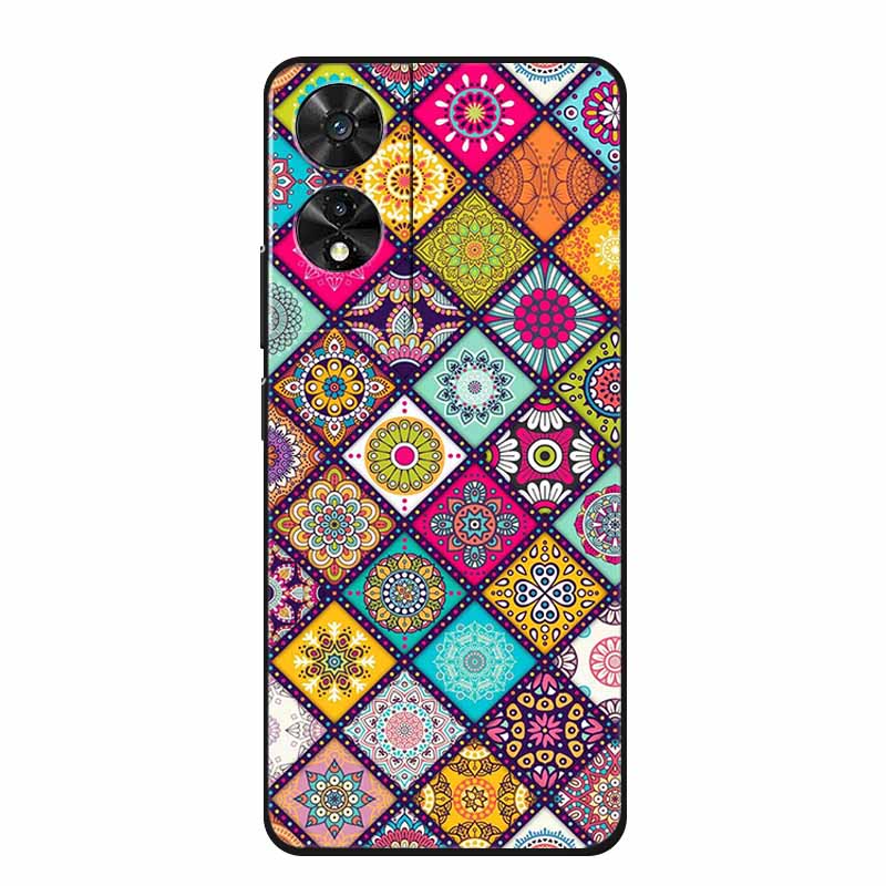 For TCL 505 Case Cartoon Pattern Black Silicone Luxury Phone Cases for TCL 505 Shockproof Soft Covers for TCL 505 TPU Funda Capa