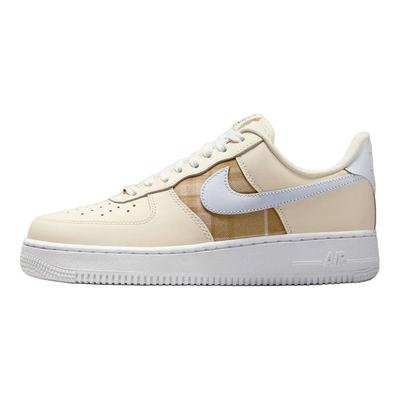 Air Force 1 Slitstarka Låga Skateboard Skor Dam Beige Brun Sneakers IH7352-001