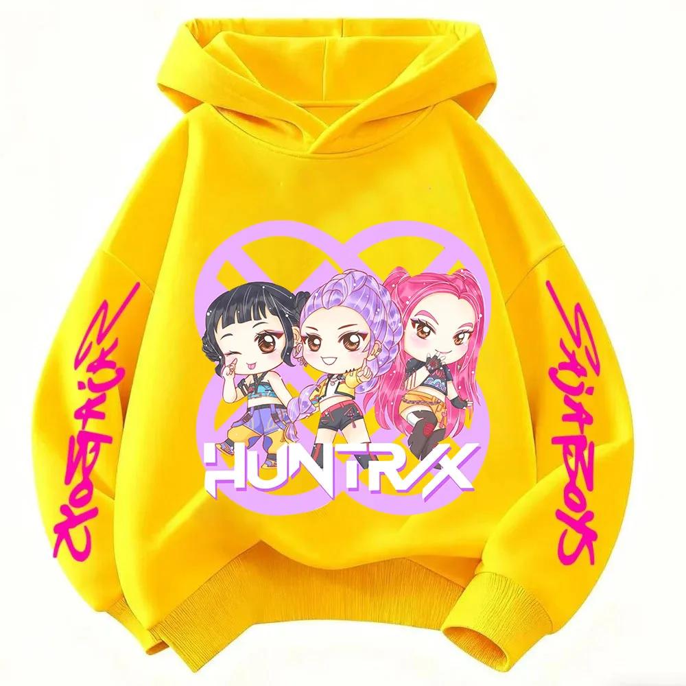 New cartoon hooded sweatshirt, suitable for both men and women, warm purple children's top, fashionable casual children's