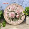 Metal Wall Art Rose Gold Round Poster for Living Room