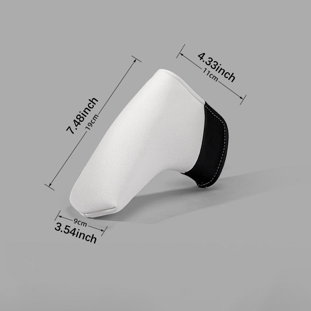 Stylish Mallet Putter Club Cover PU Leather Golf Head Cover Magnetic Velvet Lined Protection for Golf Club Gear