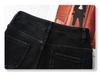 Women's Petite High-Waist Blue Micro-Flared Velvet Jeans - 2024 Autumn/Winter Collection