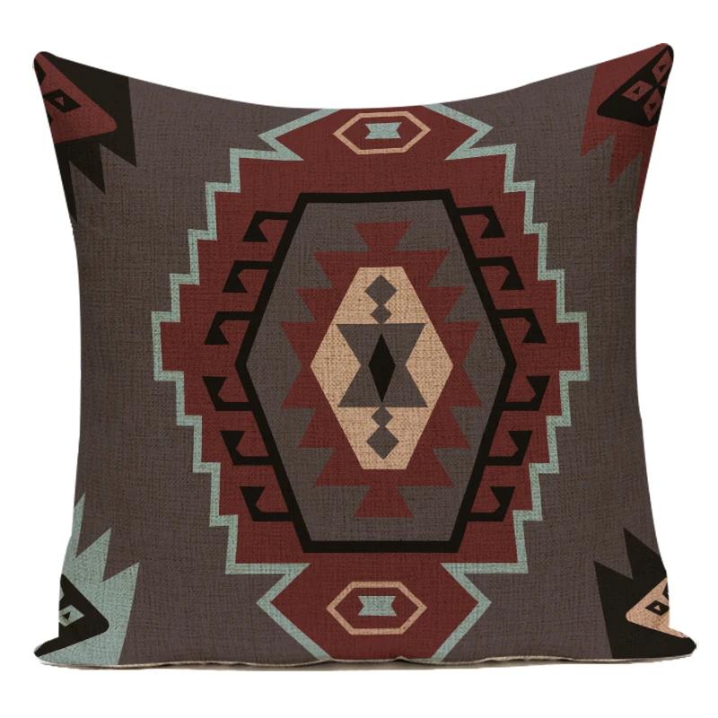 African Style Animal Elephant Geometric Polyester Pillow Covers Decorative Sofa Home Cushion Cover For Living Room Decoration