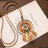 Bohemian Long Tassel Necklace Vintage Niche Exotic Wooden Sweater Chain Women's Accessories