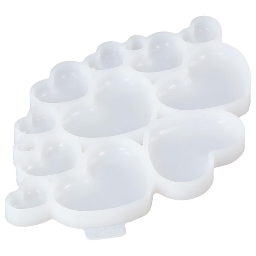 

Смоляные формы для белых сердечек 16*10 см, 13 полостей, формы для брелков, подвесок, формы для сердечек из смолы, изготовление поделок