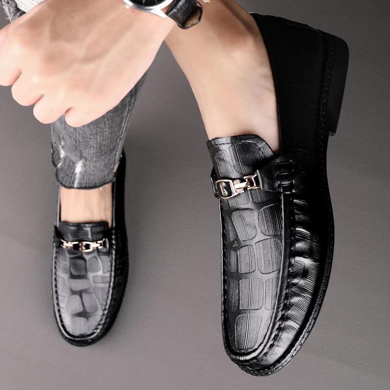 Fashion High Quality Men Shoes Genuine Leather Men's Casual Shoes Brand Driving Shoes Male Comfortable Loafers Men All-match Moccasins