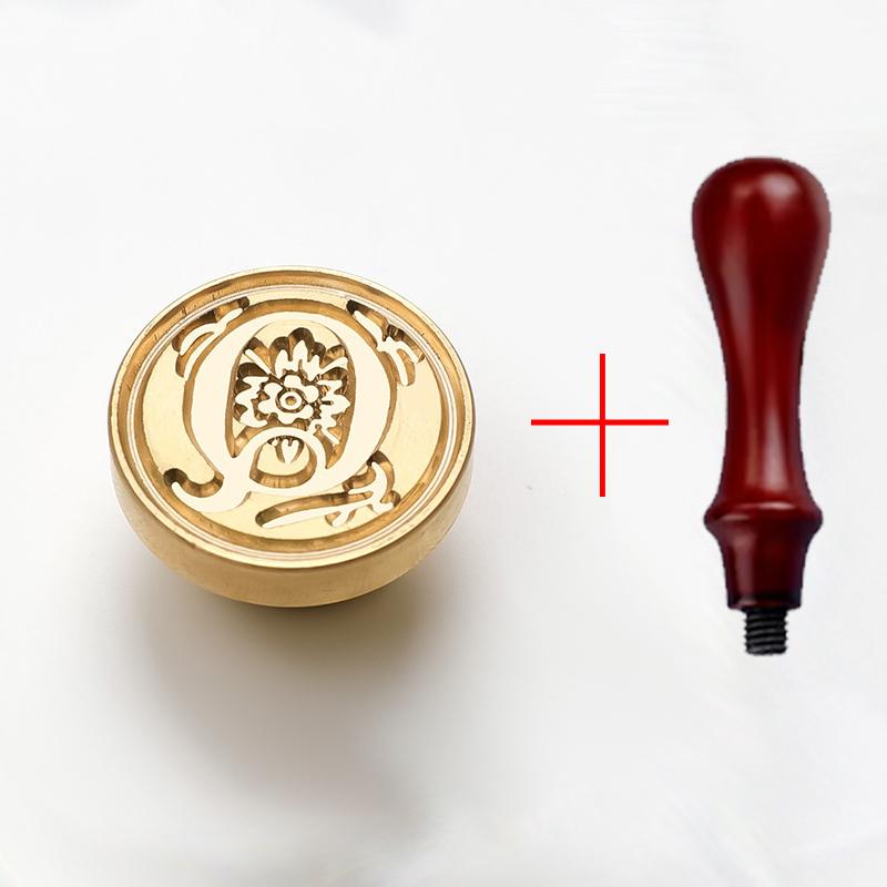 2PCS/SET Vintage Stamp Retro 26 Letters Wax Sealing Stamp Scrapbooking Wax Seal Craft Supplies Invitation/envelop Gift HCZ106-SB