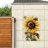 Vintage Sunflower Bee Metal Wall Art Rustic Farmhouse Decor Tin Sign