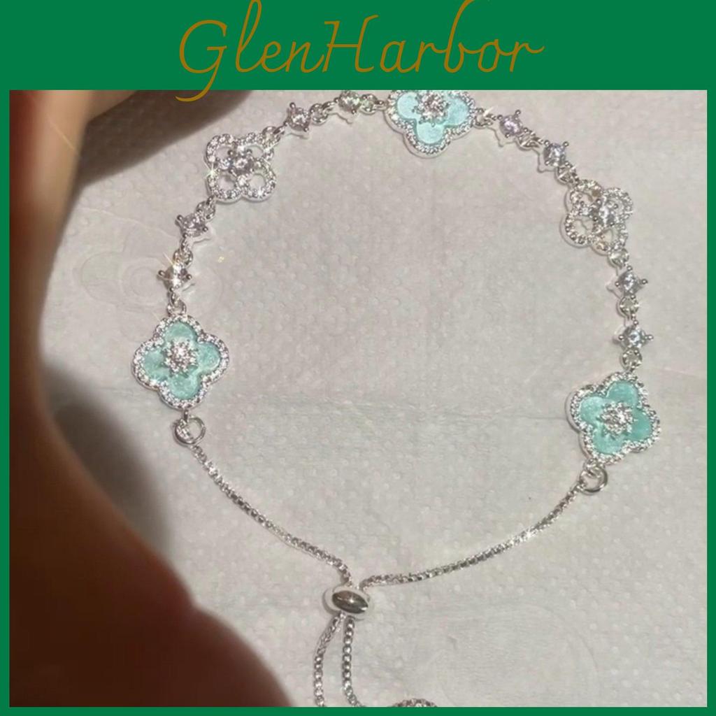 Flower Zircon Hollow Silver Bracelet For Women With Elegant Design Gift For Spring 2026