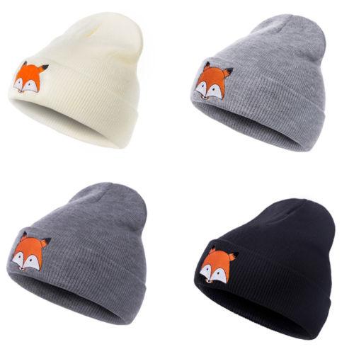 Citgeett Fashion Kids Baby Winter Warm Soft Cotton Beanie Girl Boy Fox Knit Hat Toddler Infant Newborn Warm Cap