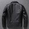 Chinesische Größe Schwarze Rindsleder-echte Lederjacke Herren Motorradjacken Weiche Bomberjacke Reiten Bikerkleidung Herren Lederjacke Herbstmantel