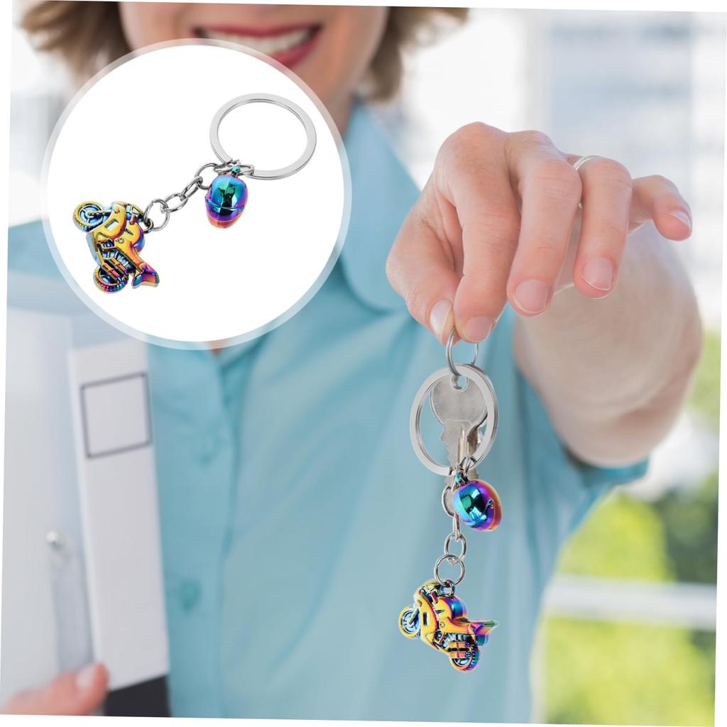 [HORIALENCE] Vintage Motorcycle Decoration Metal Key Chain Cool Key Chain for Men Bike Charm Keychain Car Key Chain Key Hole