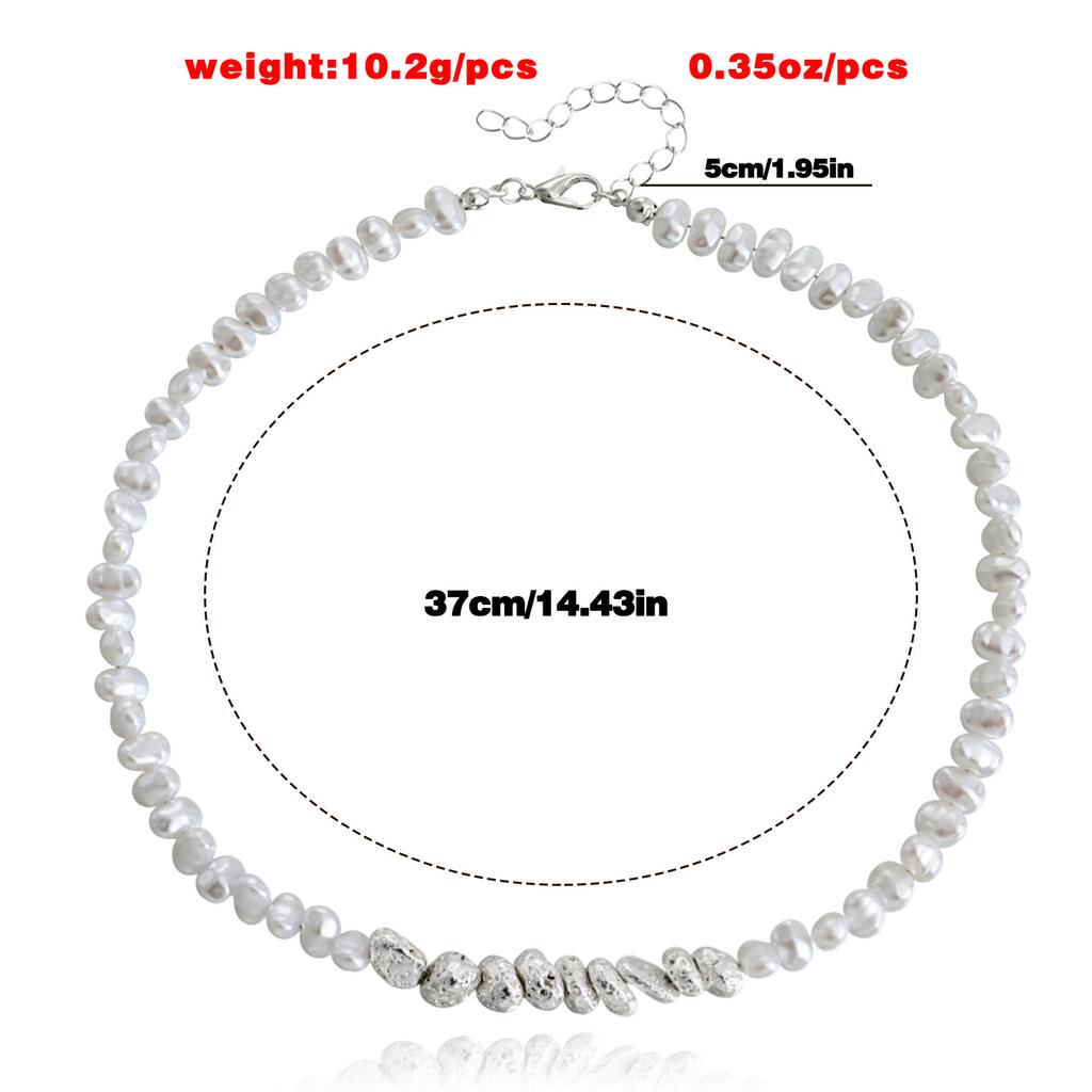 European and American Jewelry, a Few Taels of Broken Silver Imitation Pearl Necklace for Women, Versatile Mori Temperament Collarbone Chain