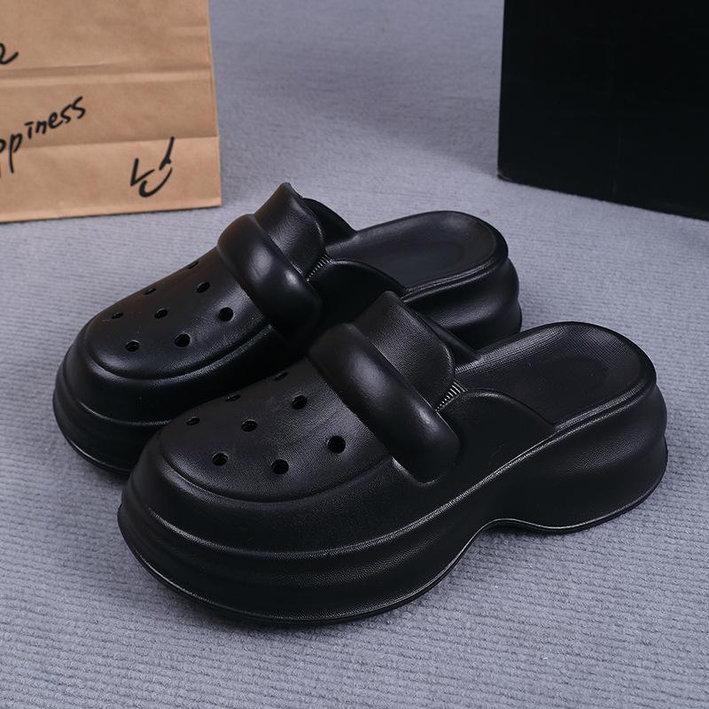 Fashion White Eva Platform Clogs Women Thick Sole Closed Toe Slippers Woman Summer Beach Sandals Non Slip Garden Slides Shoes for Ladies