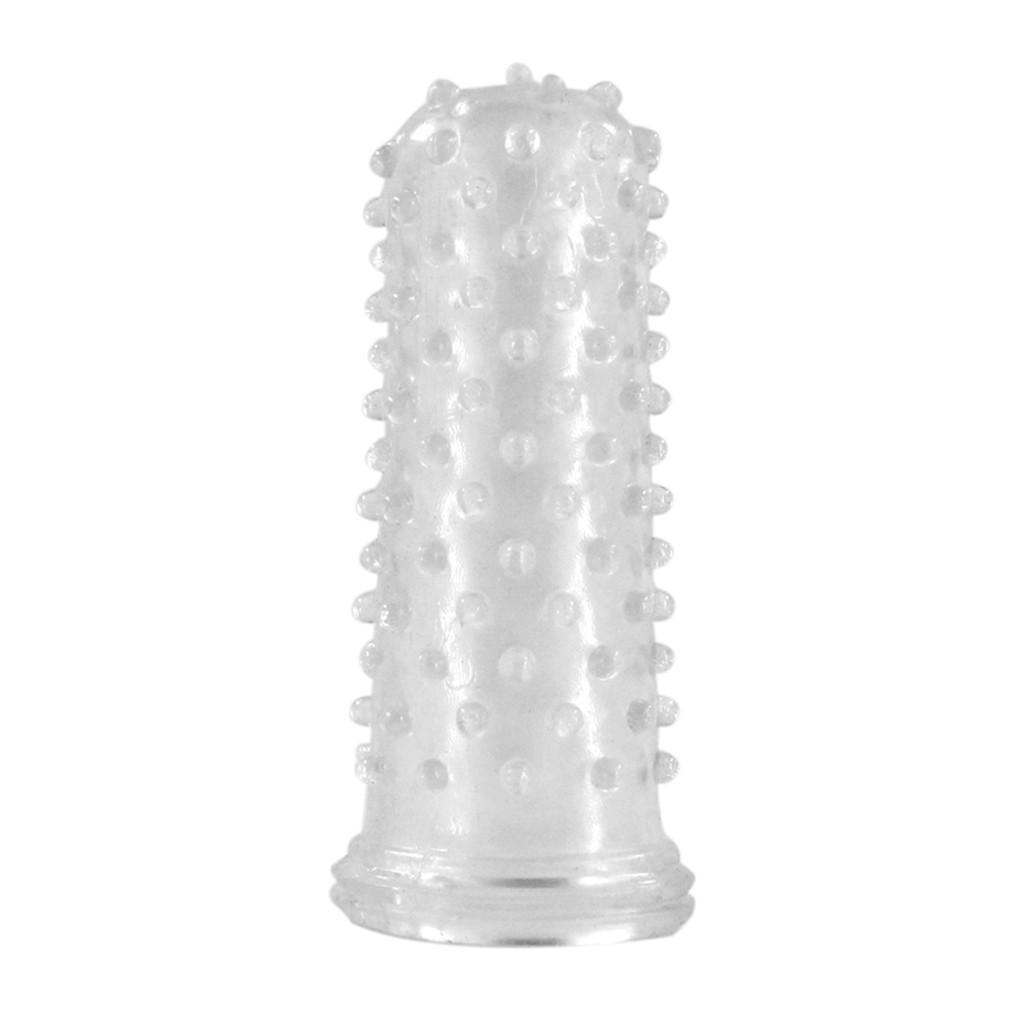 Famle Finger Crystal Sleeve Extender Collars Delay Device Enlarge Toy