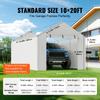 Carport Replacement Canopy Cover Side Wall 10 x 20 ft, Garage Tent Shelter Tarp Heavy-Duty Waterproof & UV Protected, Easy Installation with Ball