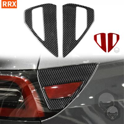 Real Carbon Fiber For Tesla Model Y 2020+ Model 3 2017-2022 Universal Charging Port Trim Car Light Lamp Sticker Decoration