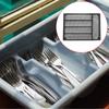 Metal Desk Tray With Adjustable Dividers For Stationery And Cutlery Organization Desk Stationery Storage Organizer