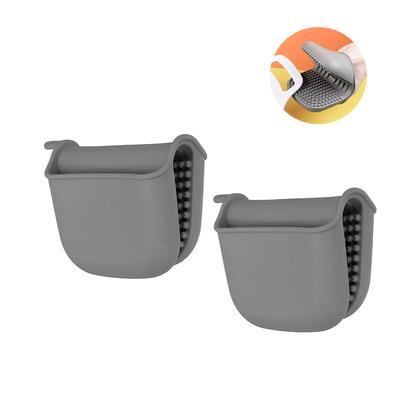 Silicone Oven Mitts, Heat Resistant Mini Oven Gloves Silicone Pot Holders, Mini Finger Protector Cooking Pinch Grips for Air Fry