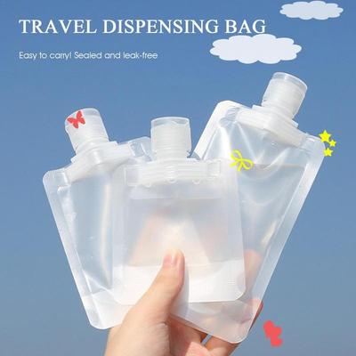 30/50/100ML Squeeze Pouches Refillable Empty Portable Squeeze Shampoo Conditioner Travel Bottles Travel Accessories