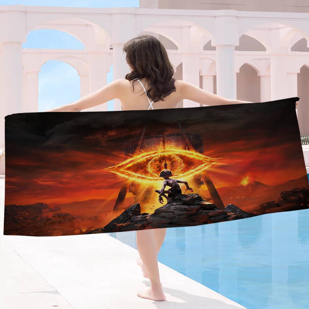 L-Lord of The Rings H-Hobbit Movie Beach Towel Colorful Bath Towels for Girl Microfiber Quick Dry Custom Sand Free Beach Yoga