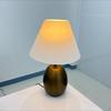 Table Lamp Shade Fabric Antique Raw Brass Base Tables Lamps Lights 20" Home Decorative