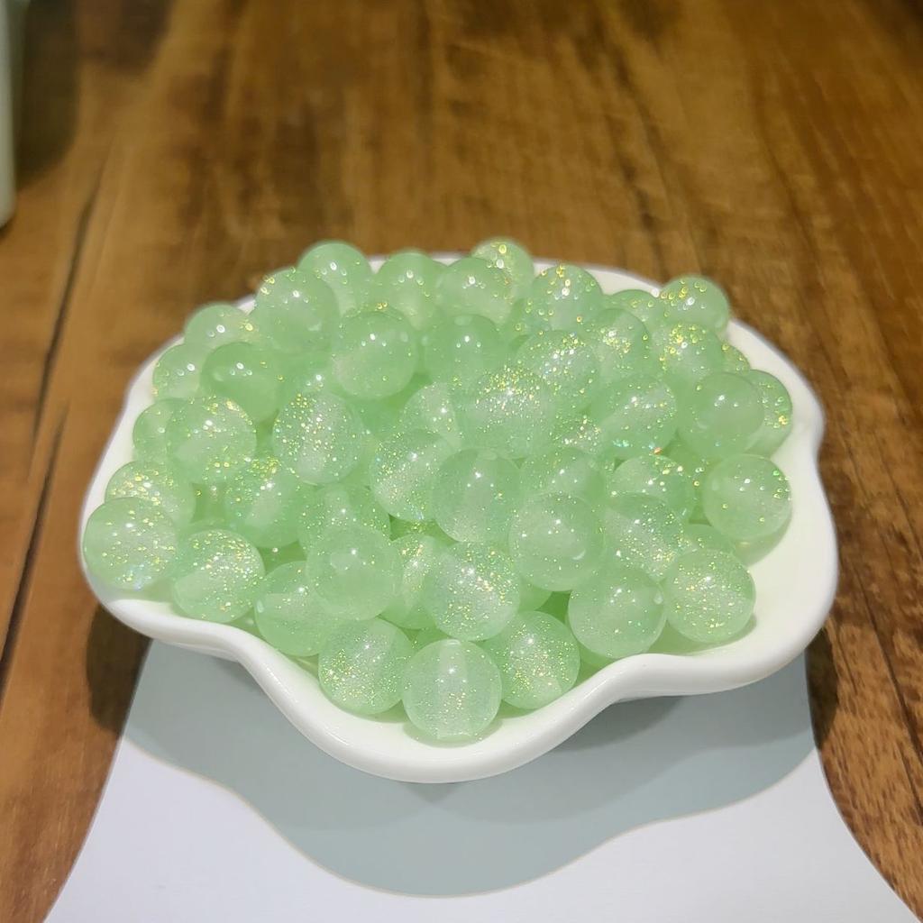 16Mm Soft Heart Filling Dream Starry Sky Fine Flash Cat Eye Resin Loose Beads Handmade DIY Beaded Mobile Phone Chain Accessories