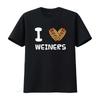 Ich liebe Würstchen Hotdogs Frankfurter Wiener Frank Wurst Brötchen T-Shirt Schwarz vintage Gewaschen Herren Oberteil Für den Alltag Streetwear