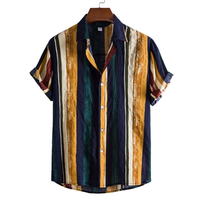 Shirts for Men Shirt T-shirts Man 3d print New Men's Clothing Beach Fashion Blouses Social Hawaiian Cotton Oversize