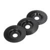 3Pcs Wood Carving Disc Set Woodworking Angle Grinder Grinding Wheels Carbon Steel 100mm Dia 22mm ID Black