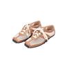 Retro leather mesh breathable women's new outer wear advanced sense casual versatile non-slip hollow single shoes women
