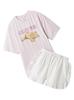 Bear Striped Shorts Set Women's One-Point T-Shirt & (PWCT252361) (EC Exclusive)