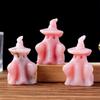 Natural Pink Opal Crystal Carving Pendant Ghost Sculpture Halloween Decoration Raw Stone Lucky Charm for Home Decor