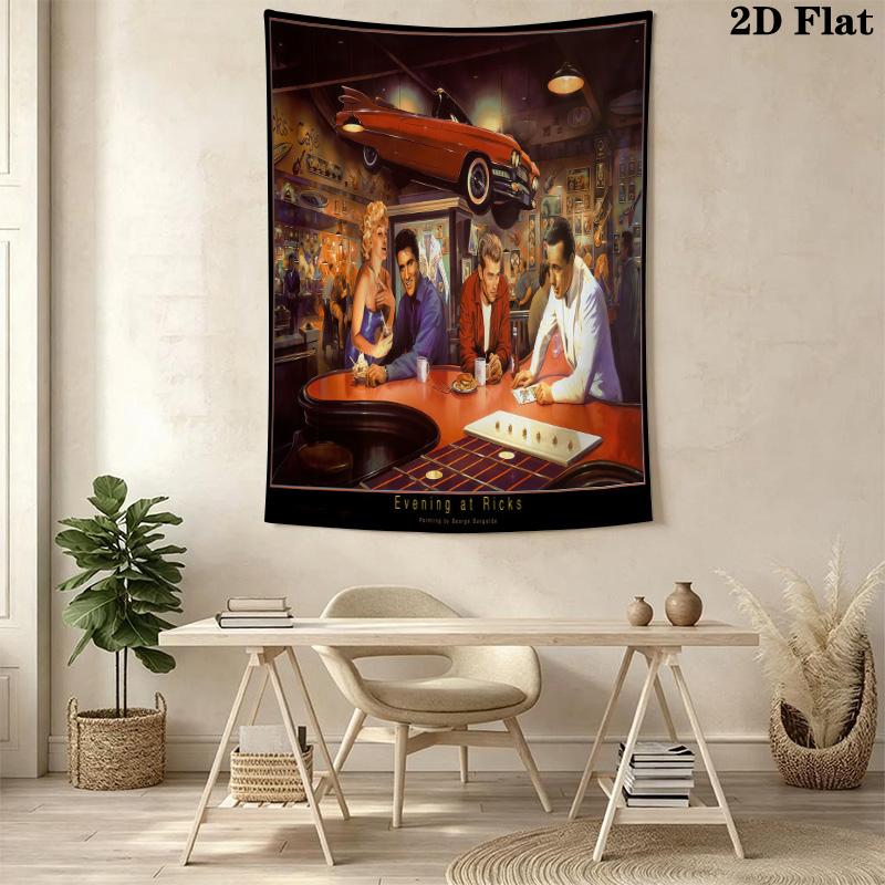 Rick'S Vegas Nights Tapestry Background Cloth Fashion Print Wall Covering Decoration Homestay Soft Decoration Tapestry Background Cloth