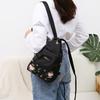 Wasserdichte Oxford Frauen Rucksack Mode Lässig Stickerei Tasche Designer Weibliche Große Kapazität Reise Handtasche Einkaufen Knöpfe