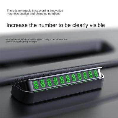 Car Temporary Parking Card Phone Number Car Phone Holder Luminous Telephone Number Plate Car Park Car-styling Accessories