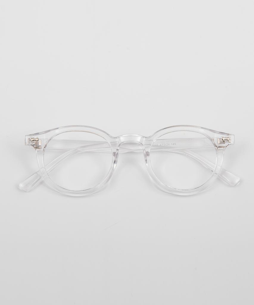 Eseubika Dion-C02 Transparent Horn-Rimmed Glasses Blue Light Blocking