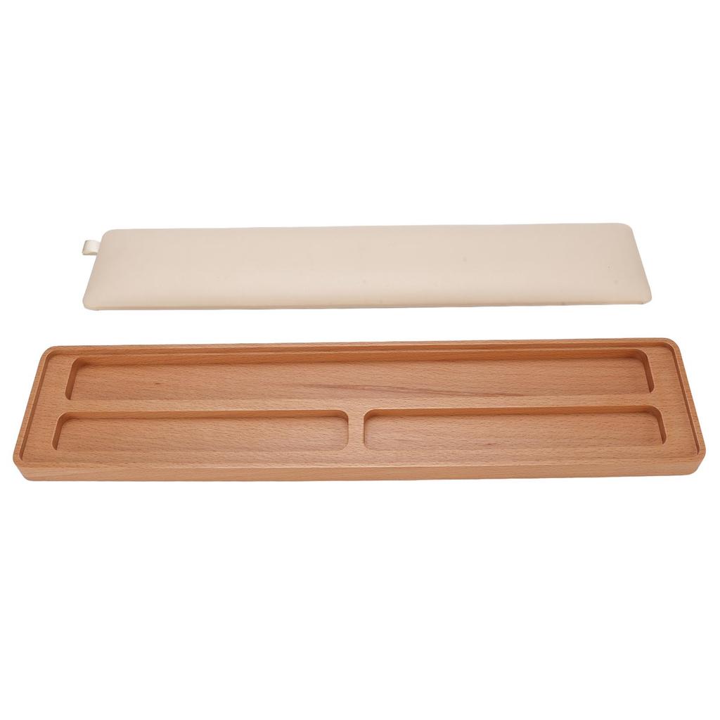 Keyboard Wrist Rest with Memory Foam Anti Slip Rubber Base Ergonomic Wooden Wrist Rest Pad for Easy Typing for Gaming
