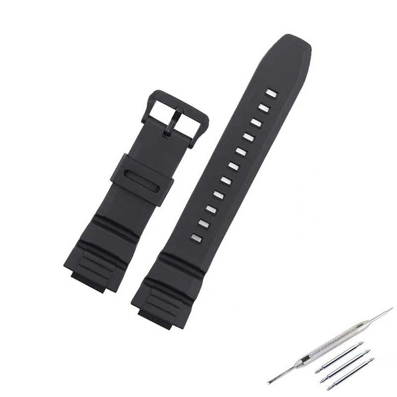 Resin Watch Strap for MCW-100H, W-S220, HDD-S100 - Waterproof Sports Band for Men & Women