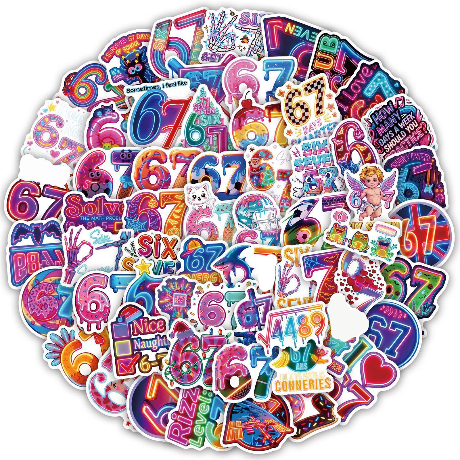 

60PCS Cartoon Graffiti Stickers Set for DIY Decoration Waterproof Vinyl Decals for Water Bottles Laptops Notebooks Suitcases Cars Skateboards and More