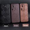 OPPO Reno6 Mobile Phone Case: Genuine Leather Protective Cover with Cowhide Diamond Pattern - All-inclusive Design for Reno6Pro+ & 6PRO