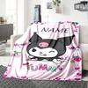 Customizable Kuromi5 Throw Blanket – Personalized Name, All-Season Cozy Snug Blanket, Machine Washable, Personalized Blanket