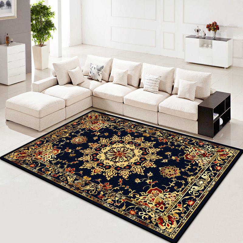 Luxury Home Decoration Persian Border Design Living Room Rug Soft Non-slip Bedroom Decor Bedend Carpet Easy Clean Sofa Table Mat