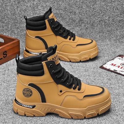 Herrenschuhe mit hohem Schaft, Herbst, neuer Wind, Outdoor-Bergsteigen, Frühling, Arbeitsschutz, Martin-Stiefel, Studenten-Herrenschuhe
